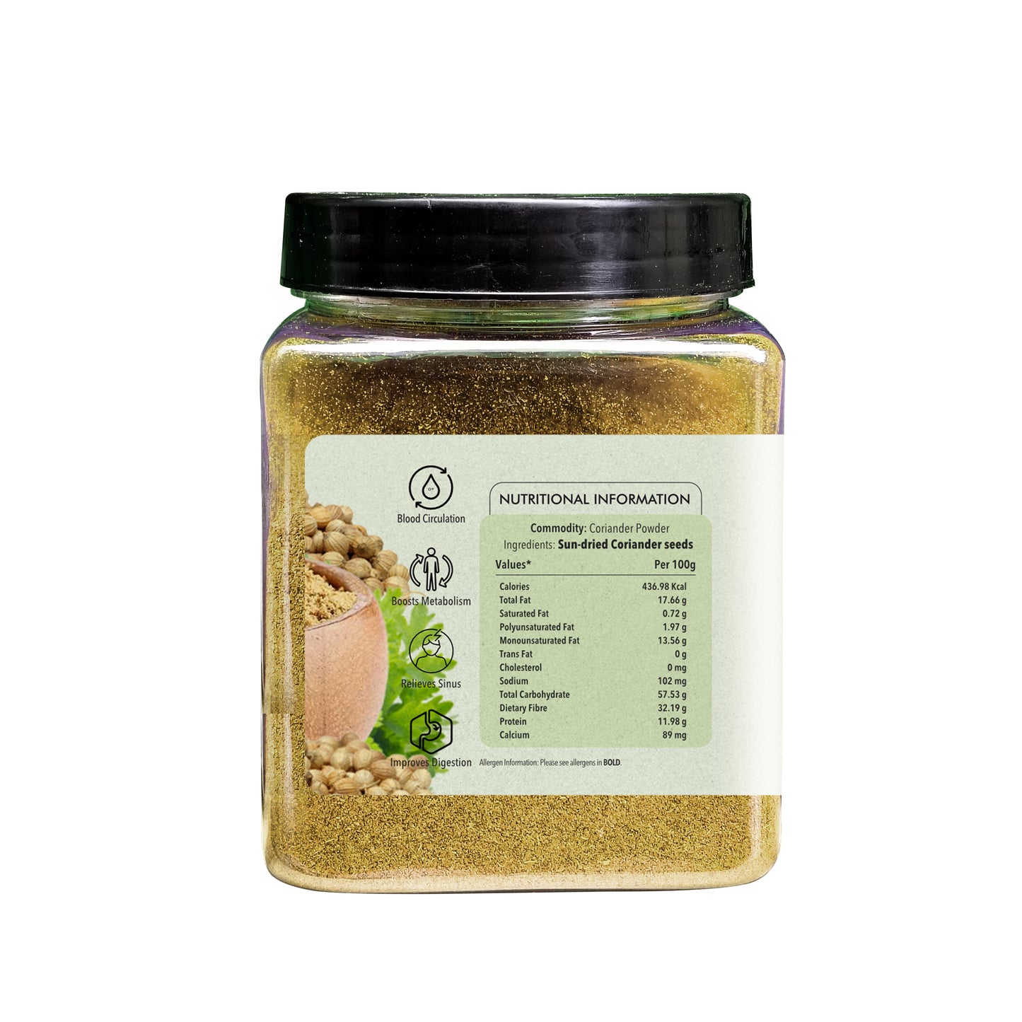 🌿 Stone-Ground Himalayan Coriander Powder