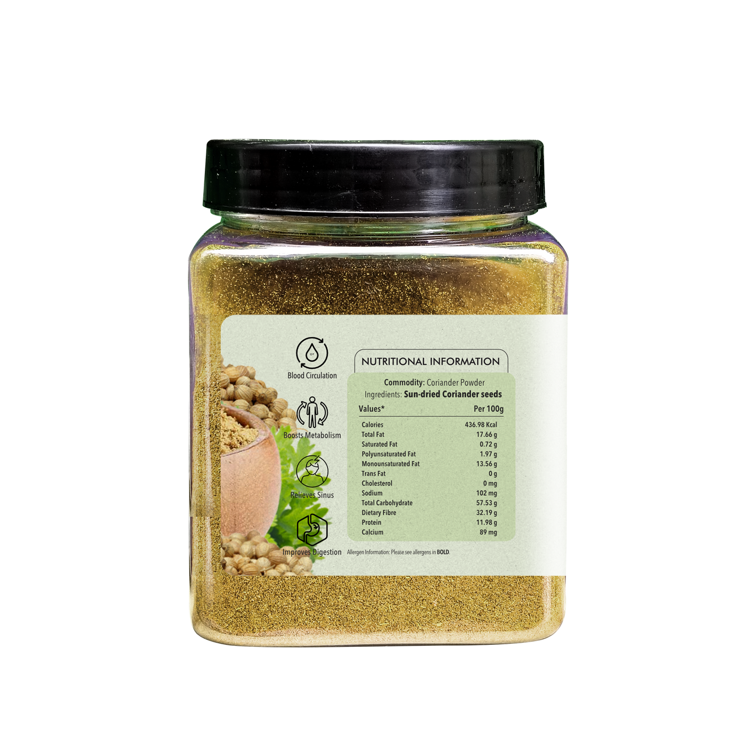 🌿 Stone-Ground Himalayan Coriander Powder